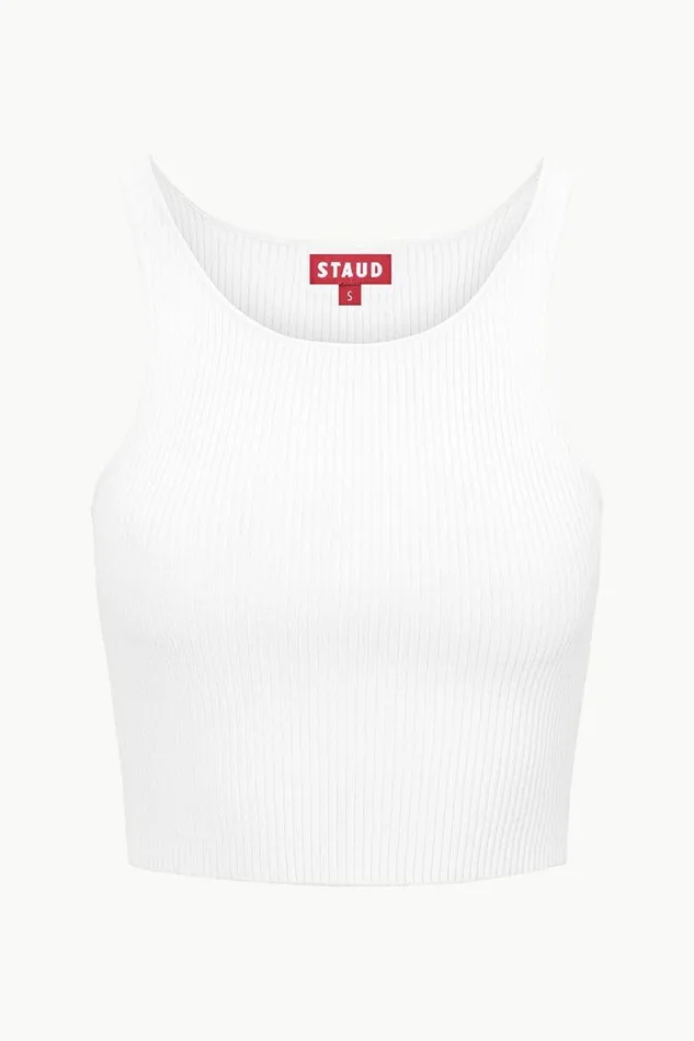 STAUD Tops Women STAUD IBISCO TANK WHITE STAUD Tops Women STAUD IBISCO TANK WHITE