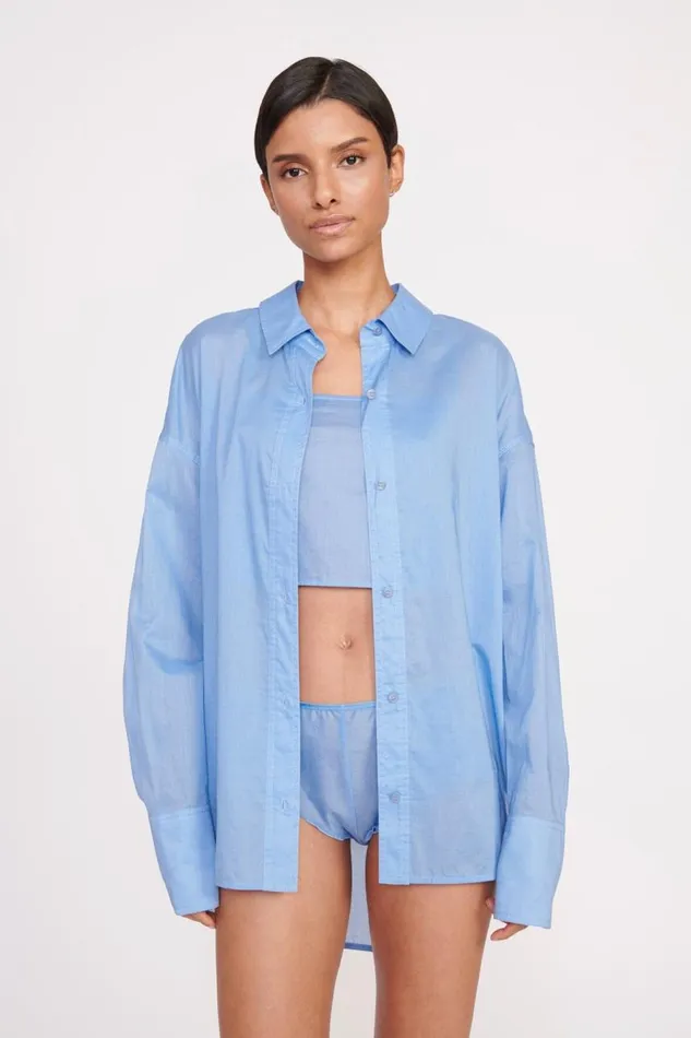 STAUD Tops Women STAUD LOVEINA TOP AZURE STAUD Tops Women STAUD LOVEINA TOP AZURE