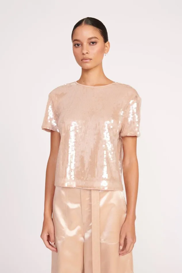 STAUD Tops Women STAUD QUINCY TOP BEIGE