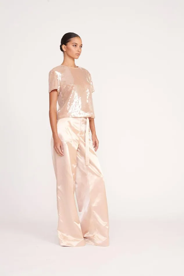STAUD Tops Women STAUD QUINCY TOP BEIGE STAUD Tops Women STAUD QUINCY TOP BEIGE