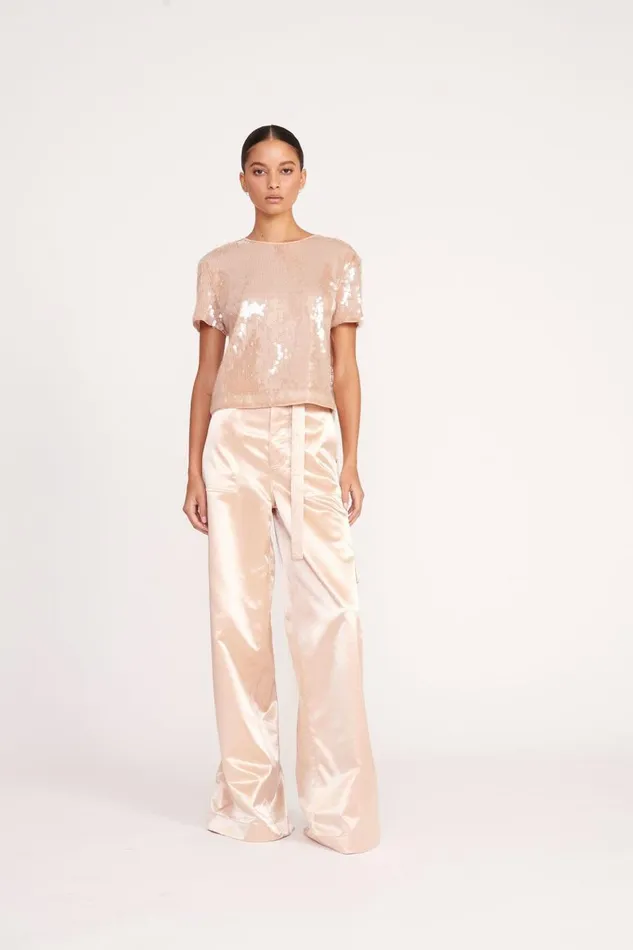 STAUD Tops Women STAUD QUINCY TOP BEIGE STAUD Tops Women STAUD QUINCY TOP BEIGE