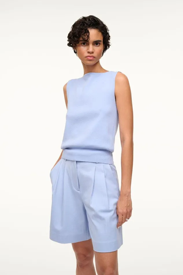 STAUD Tops Women STAUD ROCKI SWEATER PERIWINKLE STAUD Tops Women STAUD ROCKI SWEATER PERIWINKLE