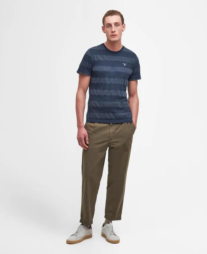 Stenton Striped TShirt Classic White Men Barbour TShirts