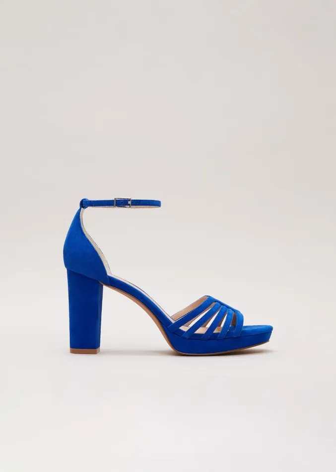 Strappy Platform Heel Cobalt Women Phase Eight Occasion Shoes
