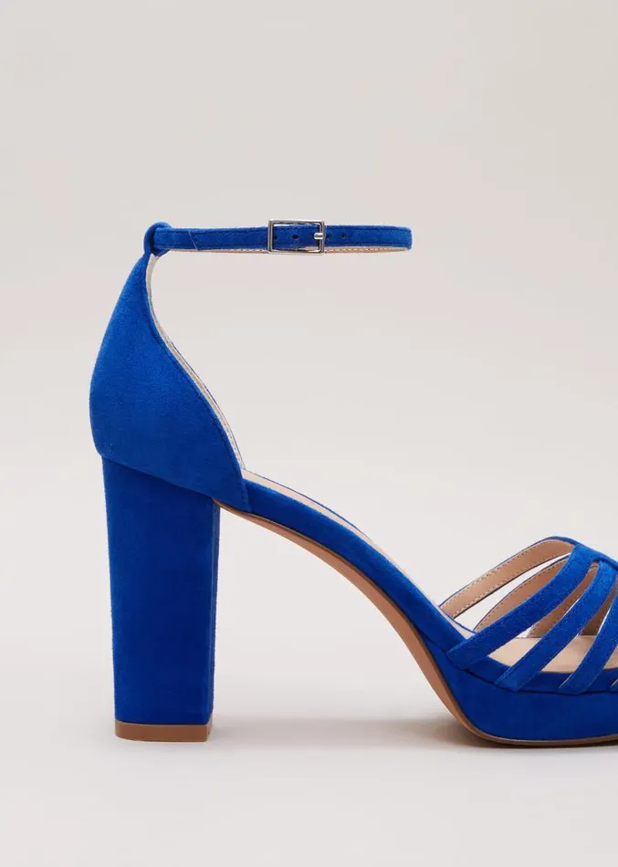 Strappy Platform Heel Cobalt Women Phase Eight Occasion Shoes