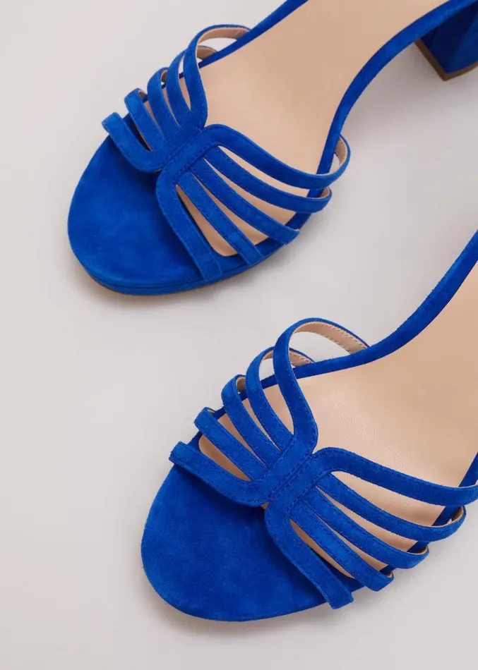 Strappy Platform Heel Cobalt Women Phase Eight Occasion Shoes