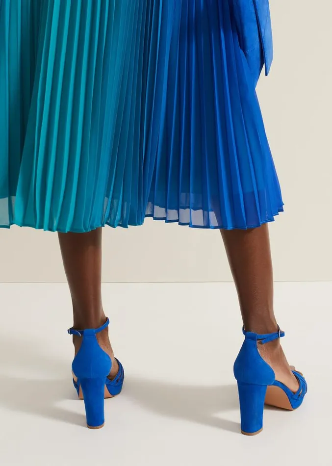 Strappy Platform Heel Cobalt Women Phase Eight Occasion Shoes
