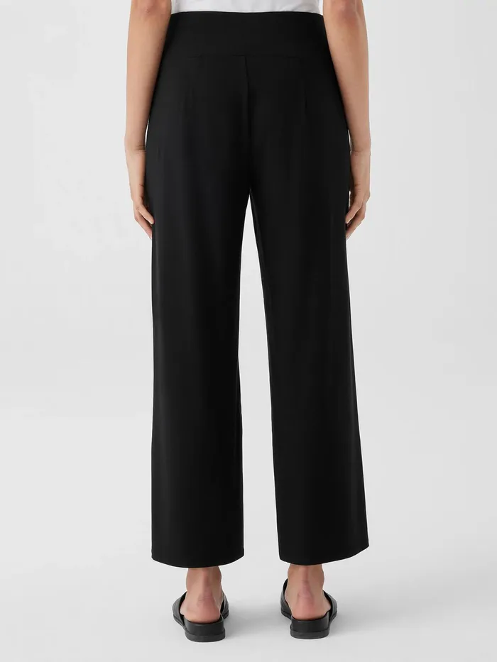 Stretch Jersey Knit WideLeg Pant Black Women Eileen Fisher Pants Shorts and Jumpsuits