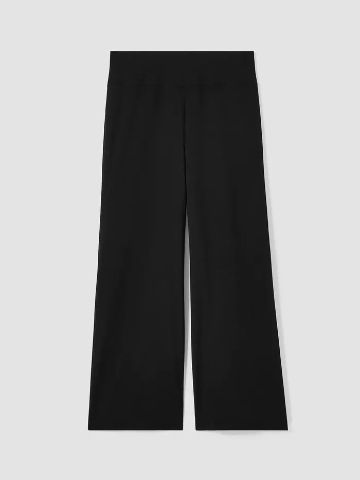 Stretch Jersey Knit WideLeg Pant Black Women Eileen Fisher Pants Shorts and Jumpsuits