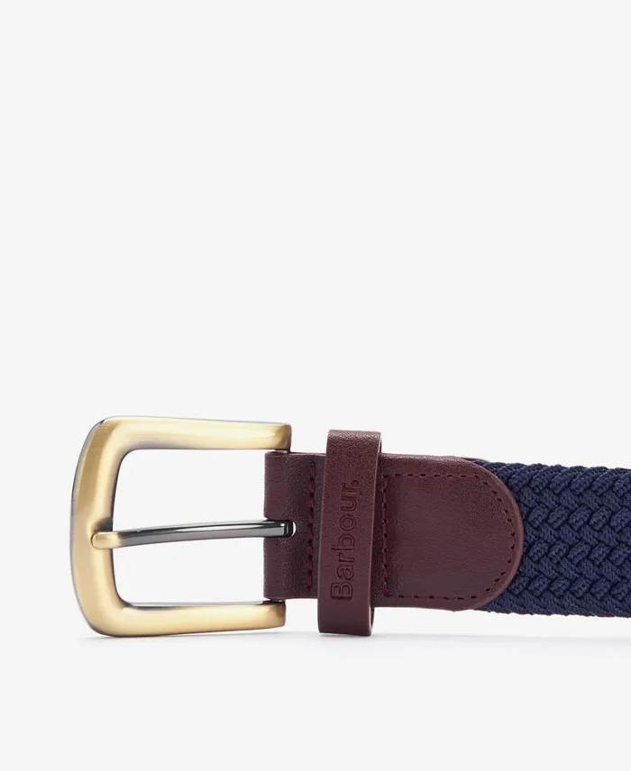 Stretch Webbing Belt Dark Brown Men Barbour Belts