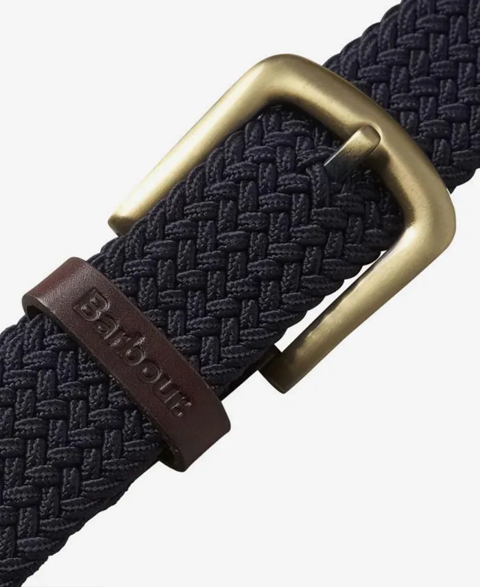 Stretch Webbing Belt Dark Brown Men Barbour Belts