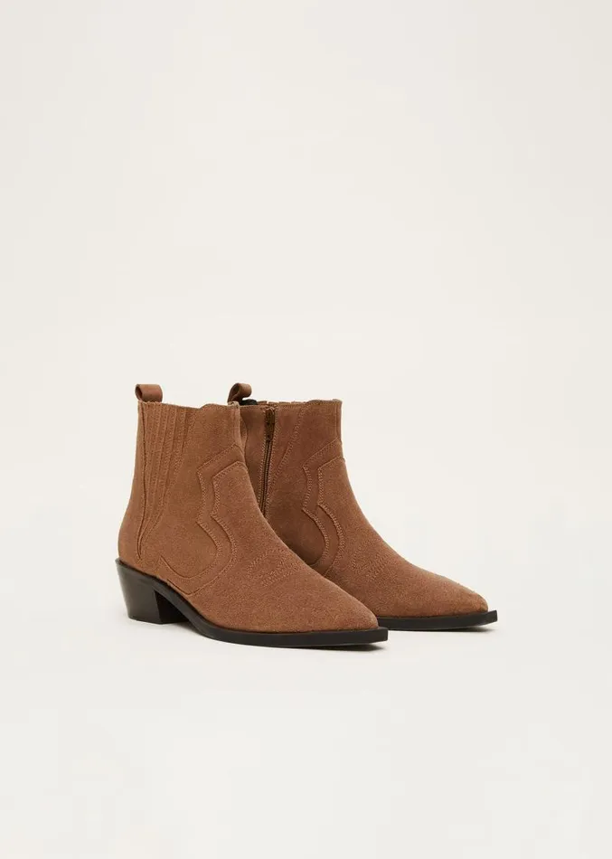 Suede Ankle Boots Tan Women Phase Eight Heels
