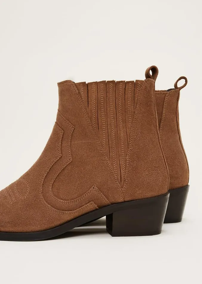 Suede Ankle Boots Tan Women Phase Eight Heels