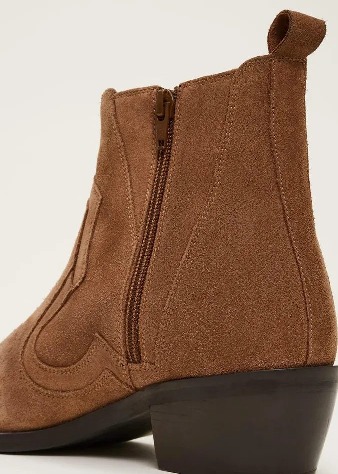 Suede Ankle Boots Tan Women Phase Eight Heels