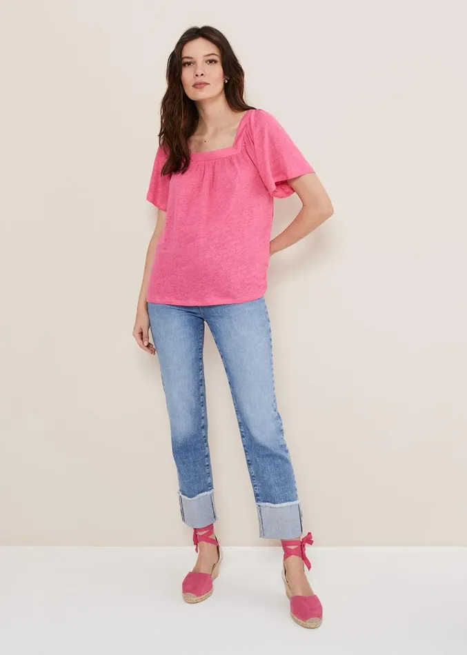 Suede Ankle Tie Espadrille Shoes Bright Pink Women Phase Eight Heels