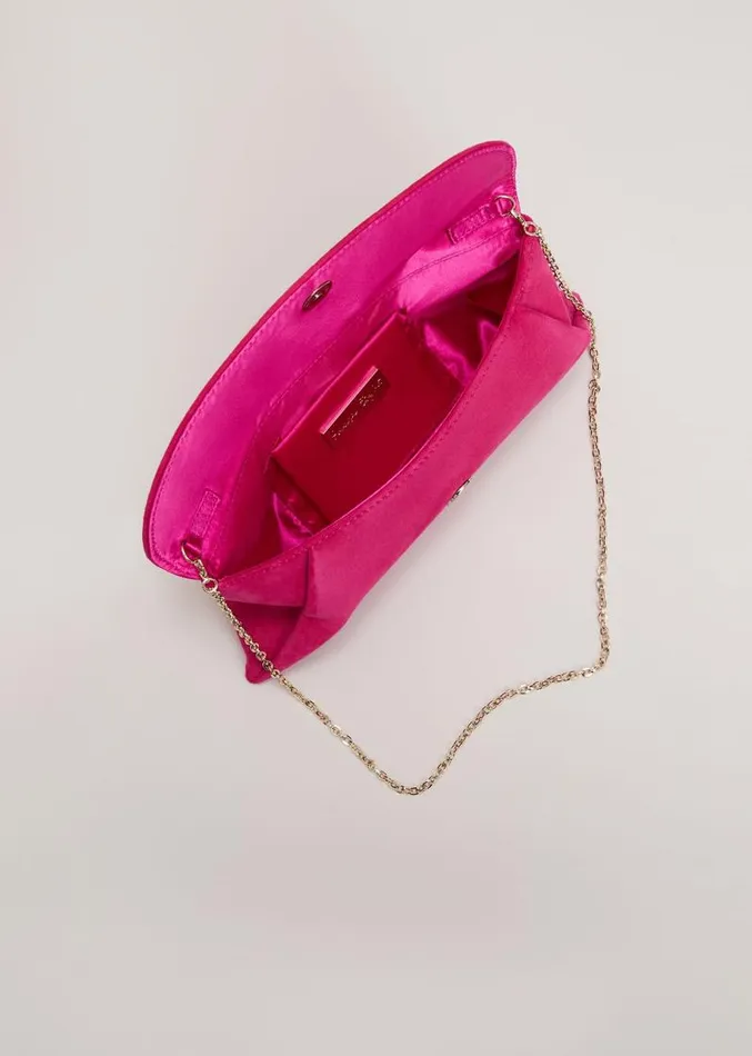 Suede Clutch Bag Pink Women Phase Eight Bags and Clutches
