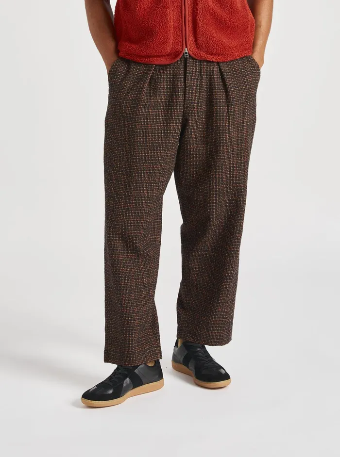 Suiting Men Universal Works Universal Works Oxford Pant In BlackOlive Albuquerque Check