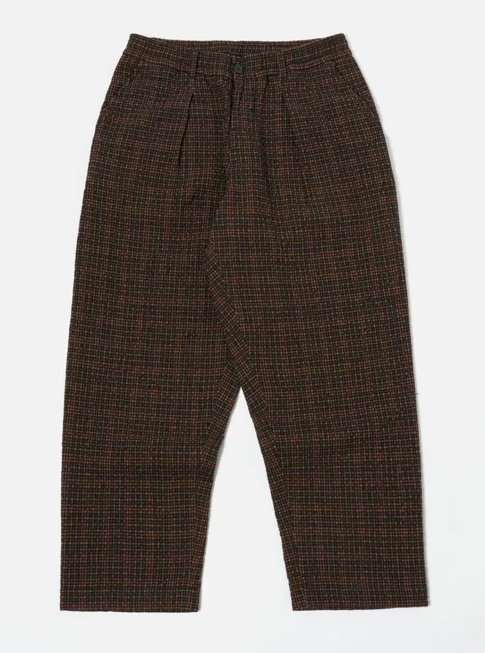 Suiting Men Universal Works Universal Works Oxford Pant In BlackOlive Albuquerque Check