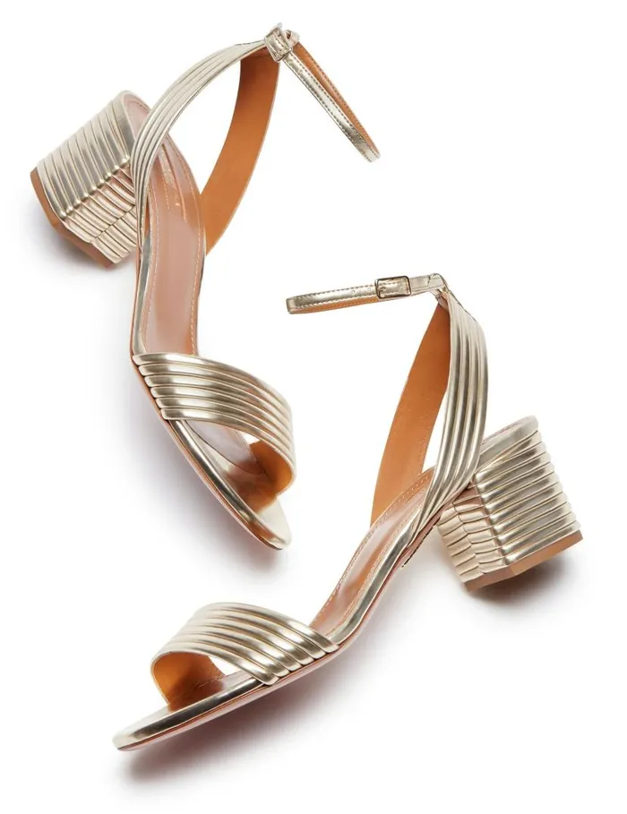 Sundance Sandal 50 Gold Women Aquazzura Sandals Sundance Sandal 50 Gold Women Aquazzura Sandals