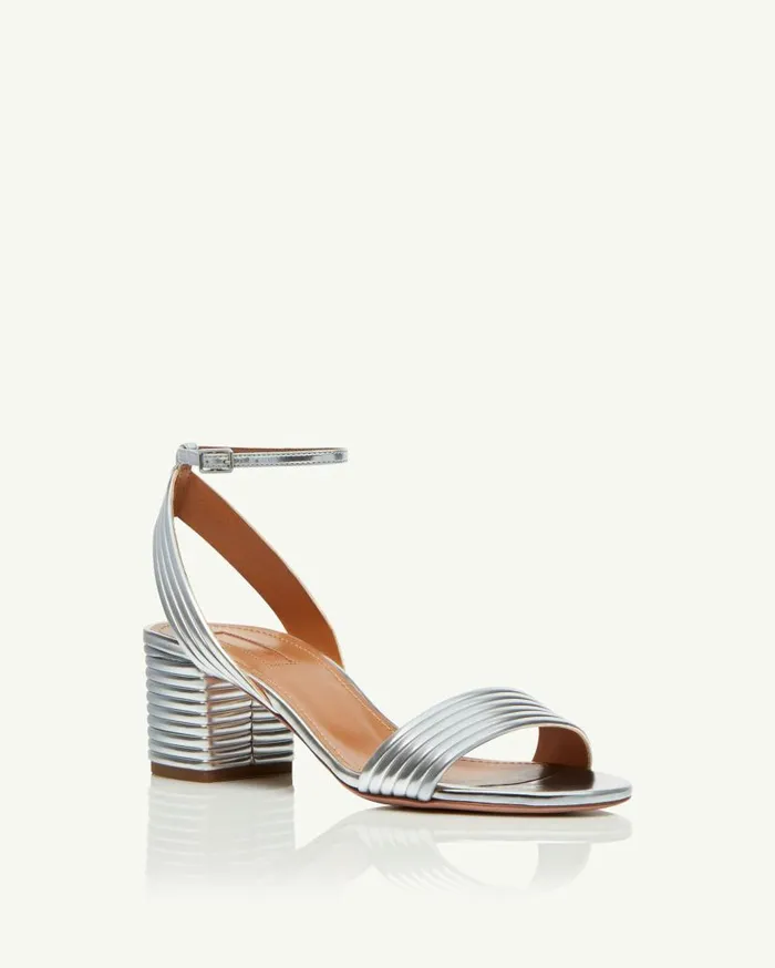 Sundance Sandal 50 Silver Women Aquazzura Sandals