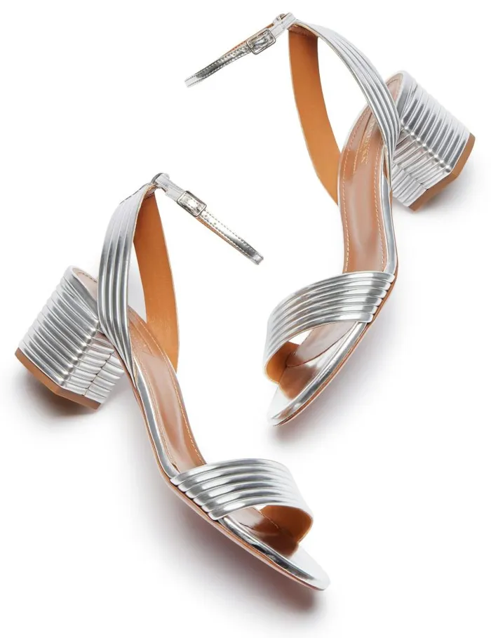 Sundance Sandal 50 Silver Women Aquazzura Sandals Sundance Sandal 50 Silver Women Aquazzura Sandals
