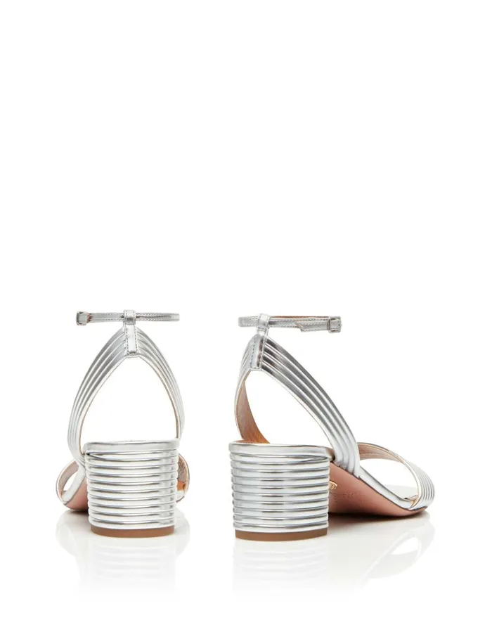Sundance Sandal 50 Silver Women Aquazzura Sandals Sundance Sandal 50 Silver Women Aquazzura Sandals