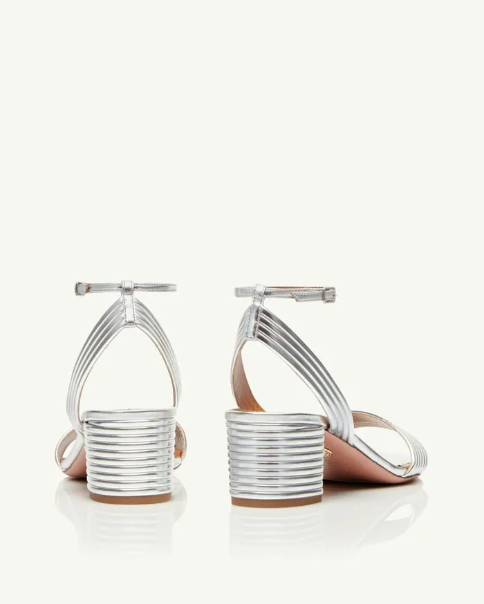 Sundance Sandal 50 Silver Women Aquazzura Sandals Sundance Sandal 50 Silver Women Aquazzura Sandals