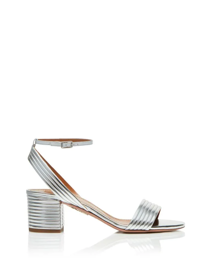 Sundance Sandal 50 Silver Women Aquazzura Sandals Sundance Sandal 50 Silver Women Aquazzura Sandals