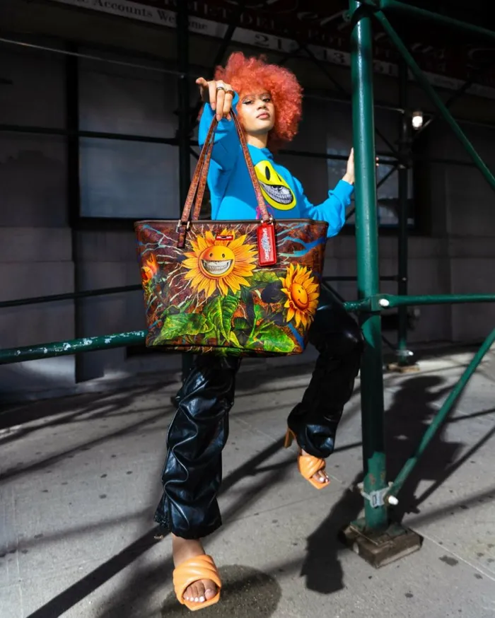 SUNFLOWER GRIN RON ENGLISH COLLAB TOTE Bags SPRAYGROUND