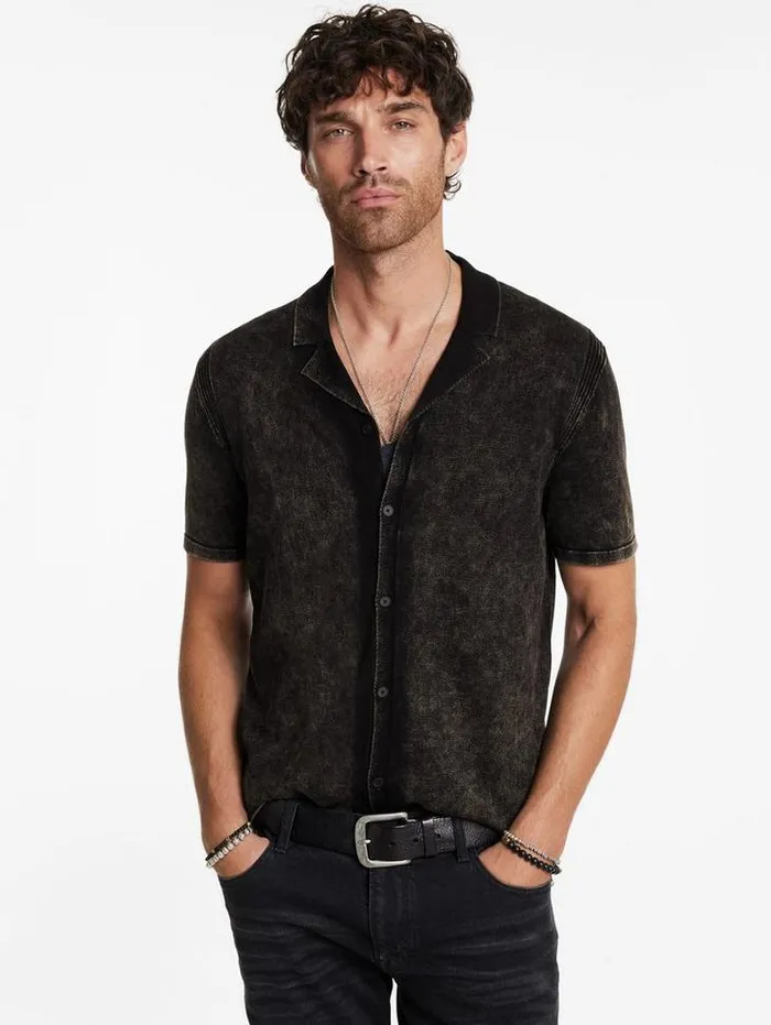 Sweaters Men John Varvatos CARTER SHIRT Macadamia