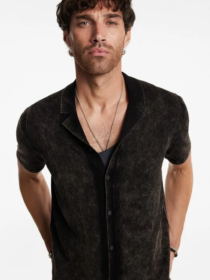 Sweaters Men John Varvatos CARTER SHIRT Macadamia
