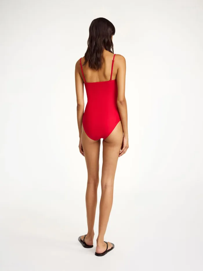 Swimwear Women By Malene Birger Cocesa Swimsuit Dark Chilli
