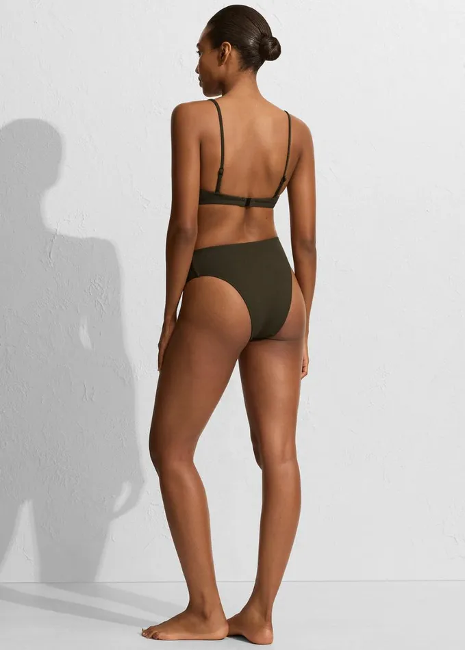 Swimwear Women The Frankie Shop Matteau Tri Bikini Top 8211 Thyme Crinkle