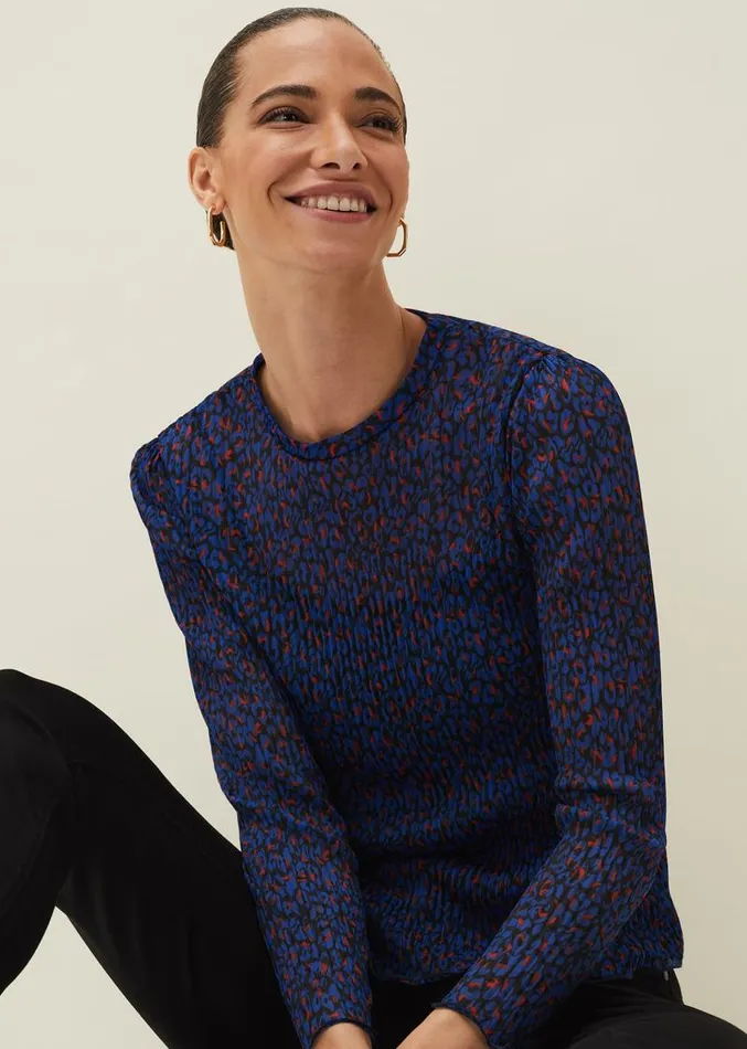 Talia Animal Top Multicoloured Women Phase Eight Tops and TShirts
