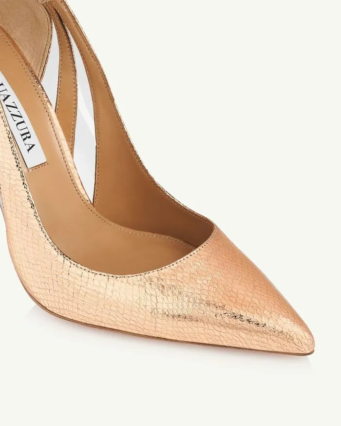 Talk To Me Pump 105 Gold Women Aquazzura Pumps Talk To Me Pump 105 Gold Women Aquazzura Pumps