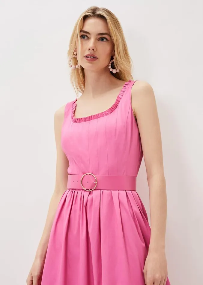 Tanya Belted Midaxi Dress Candy Pink Women Phase Eight Dresses