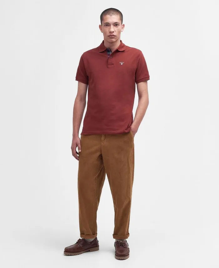 Tartan Pique Polo Shirt Racing Green Men Barbour Polo Shirts