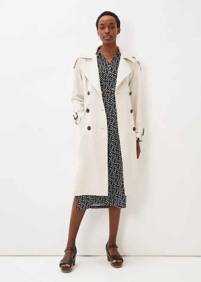 Teigan Abstract Print Midi Dress Blackivory Women Phase Eight Dresses