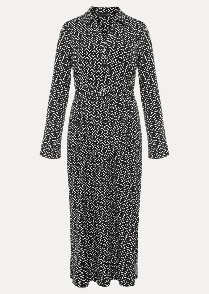 Teigan Abstract Print Midi Dress Blackivory Women Phase Eight Dresses
