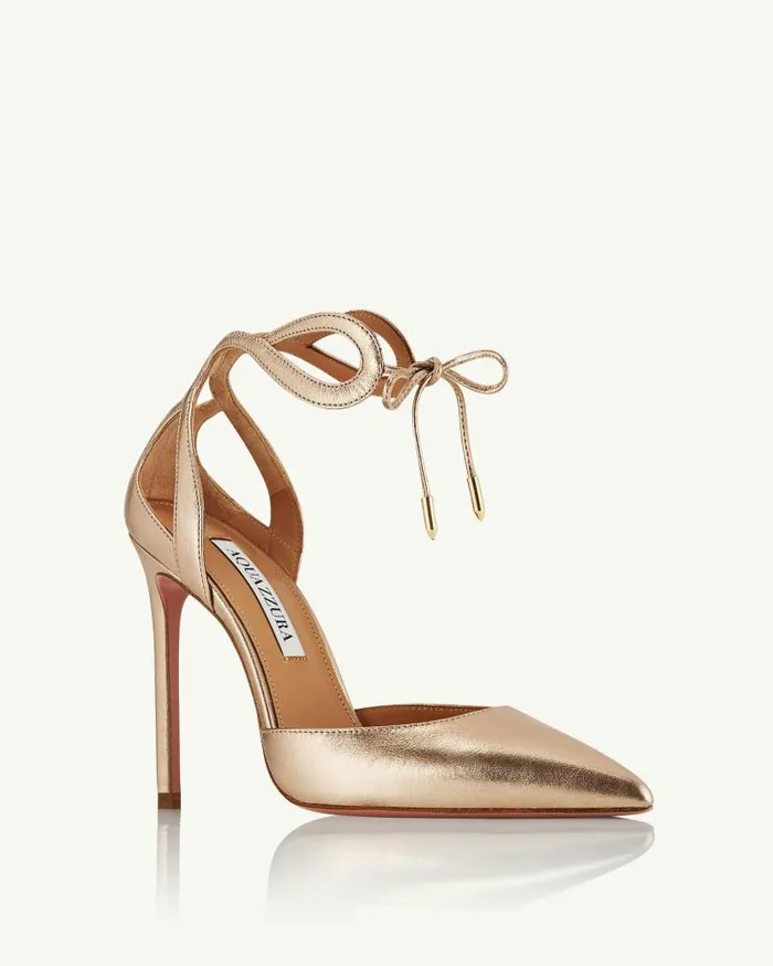 Tessa Pump 105 Gold Women Aquazzura Pumps