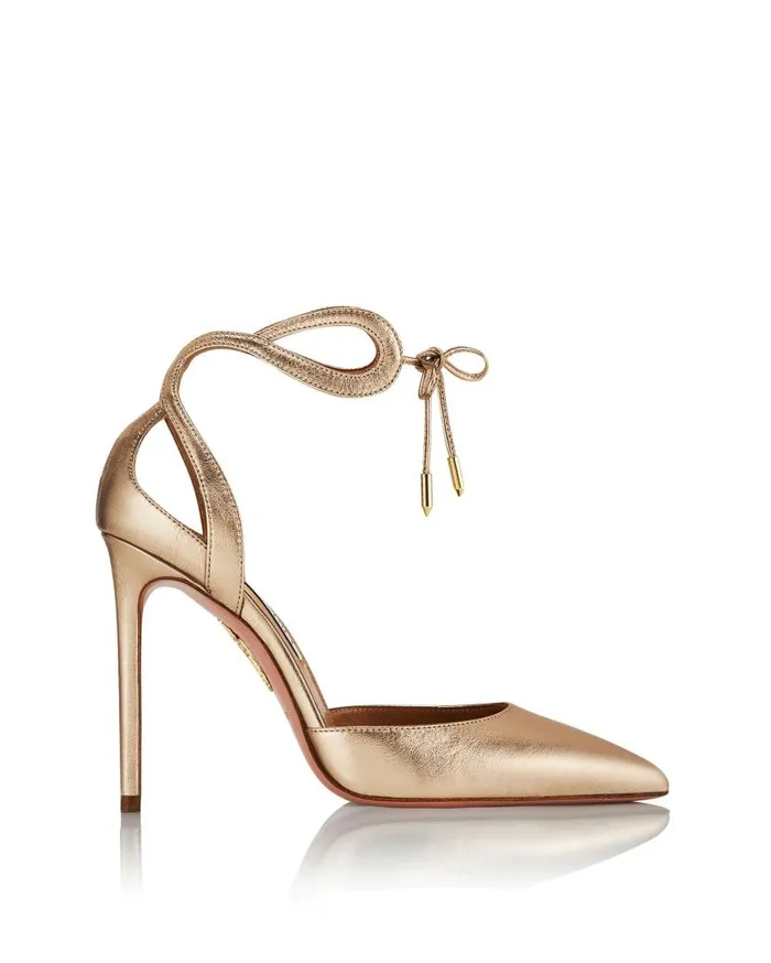 Tessa Pump 105 Gold Women Aquazzura Pumps Tessa Pump 105 Gold Women Aquazzura Pumps