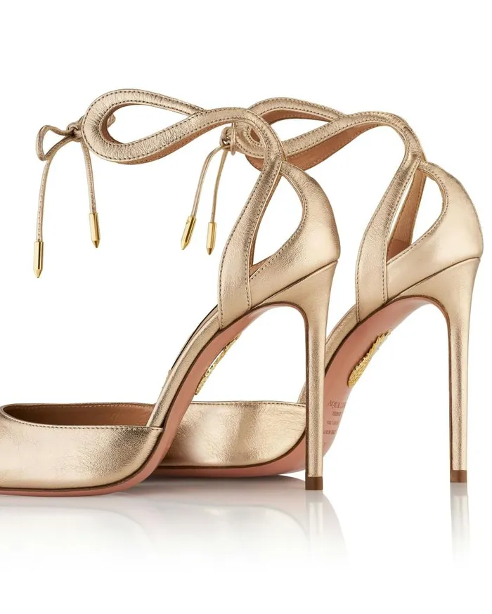 Tessa Pump 105 Gold Women Aquazzura Pumps Tessa Pump 105 Gold Women Aquazzura Pumps