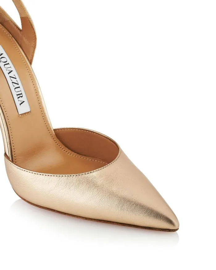 Tessa Pump 105 Gold Women Aquazzura Pumps Tessa Pump 105 Gold Women Aquazzura Pumps