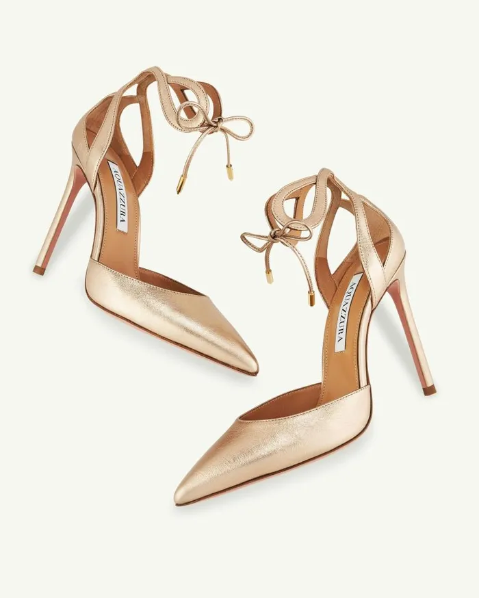 Tessa Pump 105 Gold Women Aquazzura Pumps Tessa Pump 105 Gold Women Aquazzura Pumps