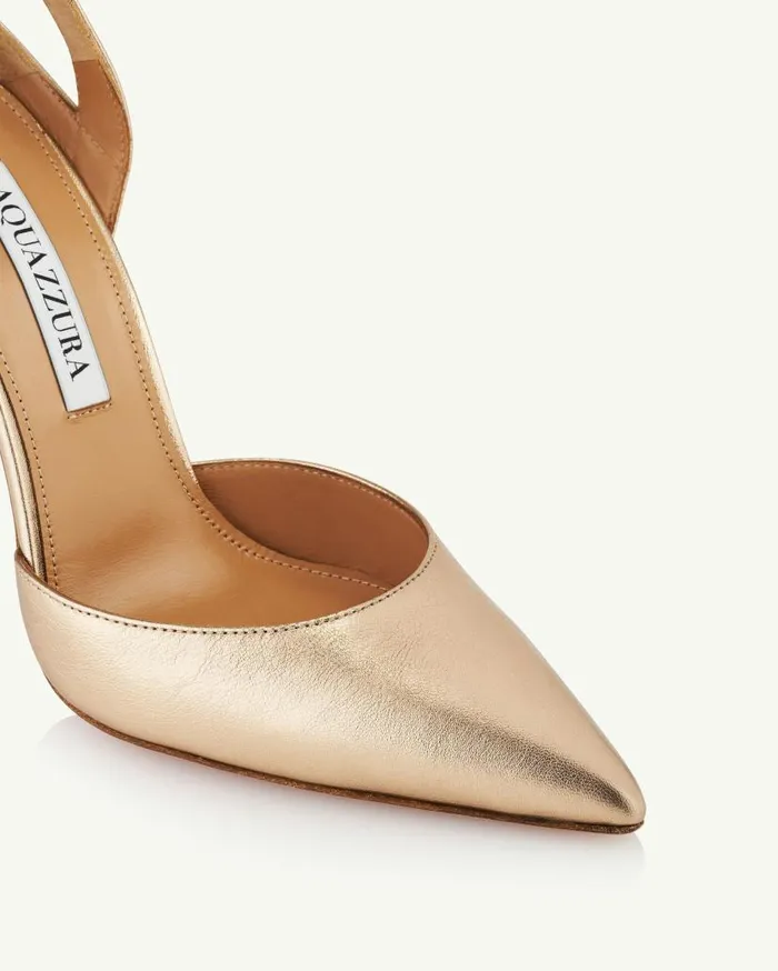 Tessa Pump 105 Gold Women Aquazzura Pumps Tessa Pump 105 Gold Women Aquazzura Pumps