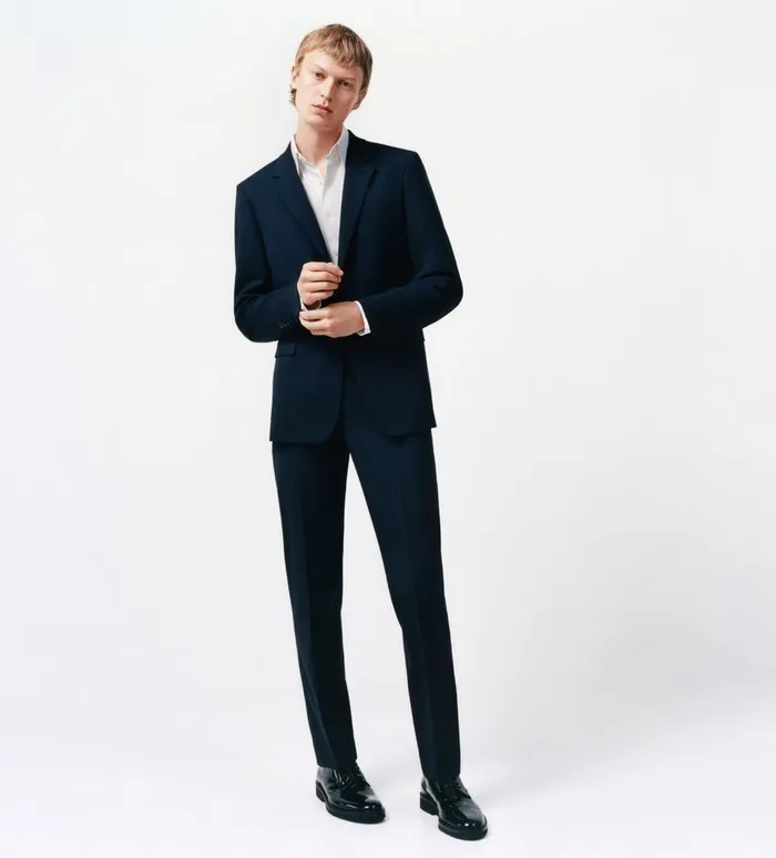 Theory Blazers Jackets Chambers Blazer In Stretch Wool Navy 8211 Men
