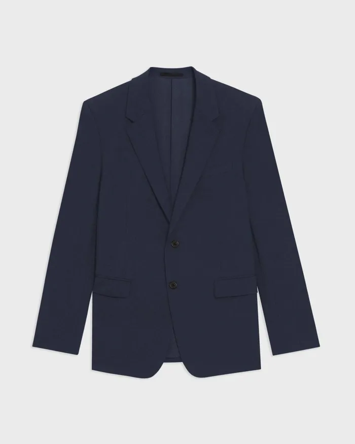 Theory Blazers Jackets Chambers Blazer In Stretch Wool Navy 8211 Men