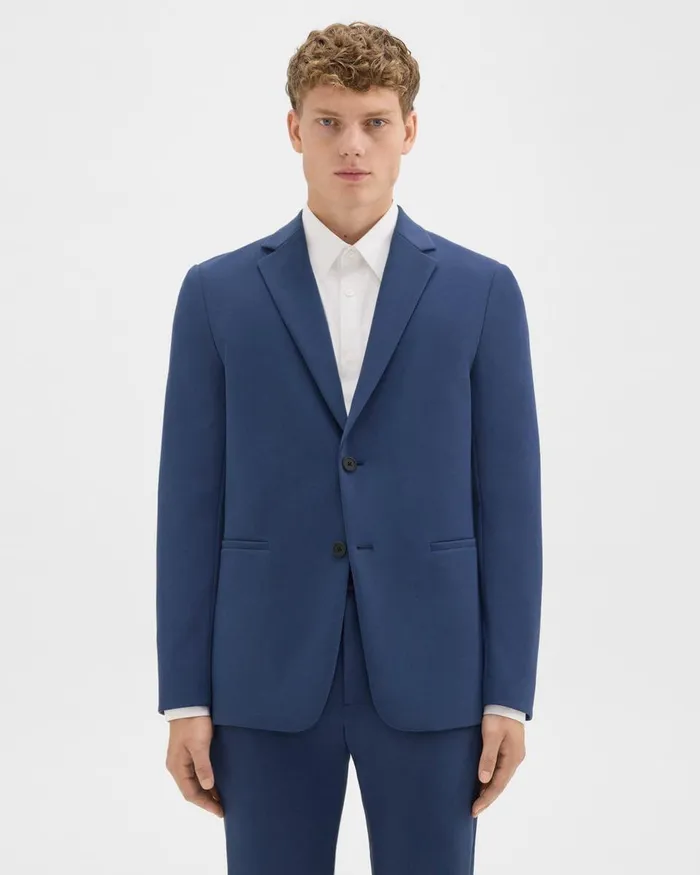 Theory Blazers Jackets Clinton Blazer In Precision Ponte Deep Atlantic 8211 Men