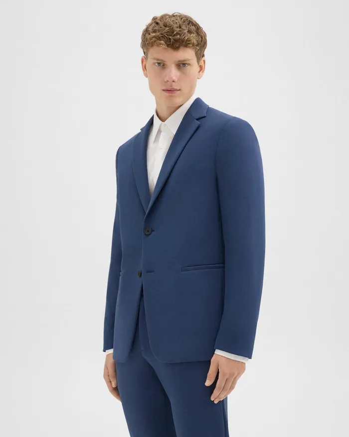 Theory Blazers Jackets Clinton Blazer In Precision Ponte Deep Atlantic 8211 Men