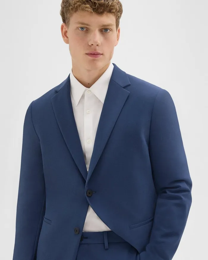 Theory Blazers Jackets Clinton Blazer In Precision Ponte Deep Atlantic 8211 Men